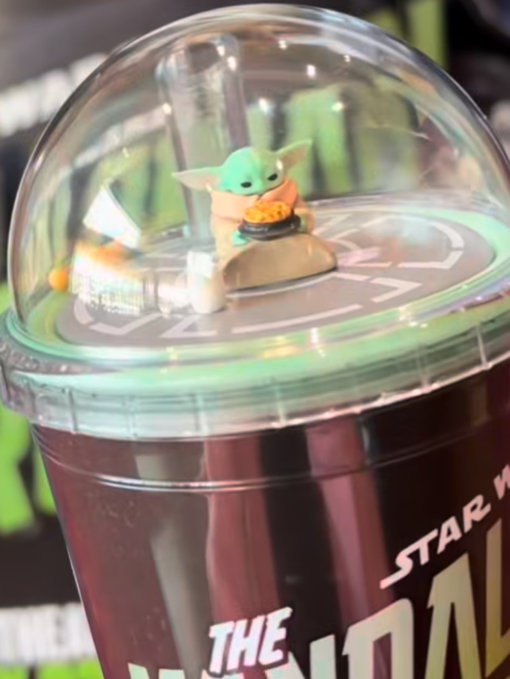 Star Wars Mandalorian & Grogu Dome Tumbler w Straw-Cinemark Exclusive NWT! - Picture 13 of 13